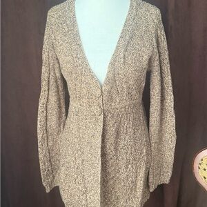 DKNY Beige Knit Cardigan